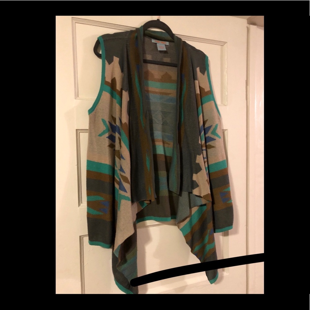 Navajo Print Vest/Wrap